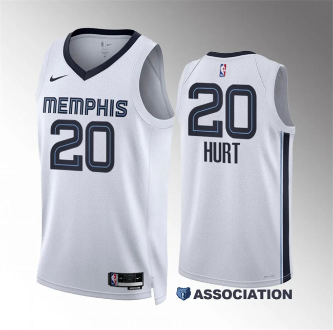 Men's Memphis Grizzlies #20 Matthew Hurt White Association Edition Stitched Jersey Men's Memphis Grizzlies #20 Matthew Hurt White Association Edition Stitched Jersey