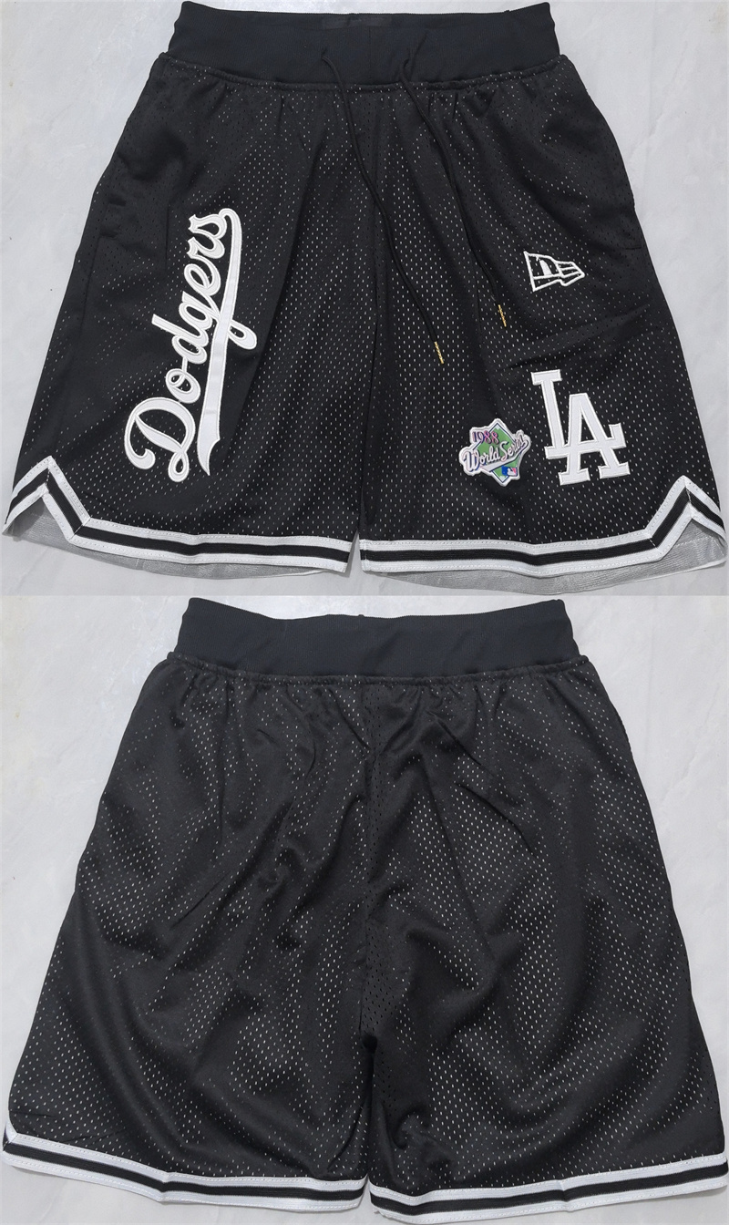 Men's Los Angeles Dodgers Black Shorts (Run Small) Men's Los Angeles Dodgers Black Shorts (Run Small)