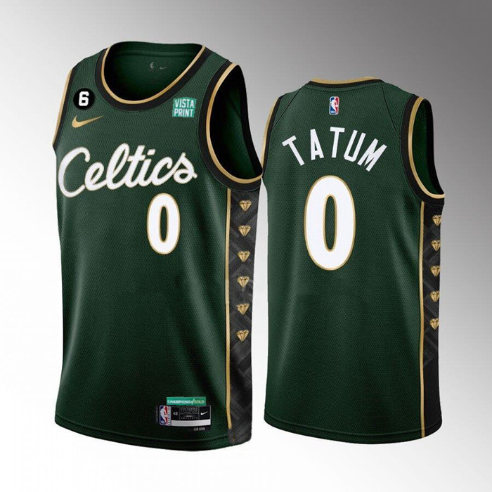 Men's Boston Celtics #0 Jayson Tatum Green 2022-23 City Edition Stitched Basketball Jersey Men's Boston Celtics #0 Jayson Tatum Green 2022-23 City Edition Stitched Basketball Jersey