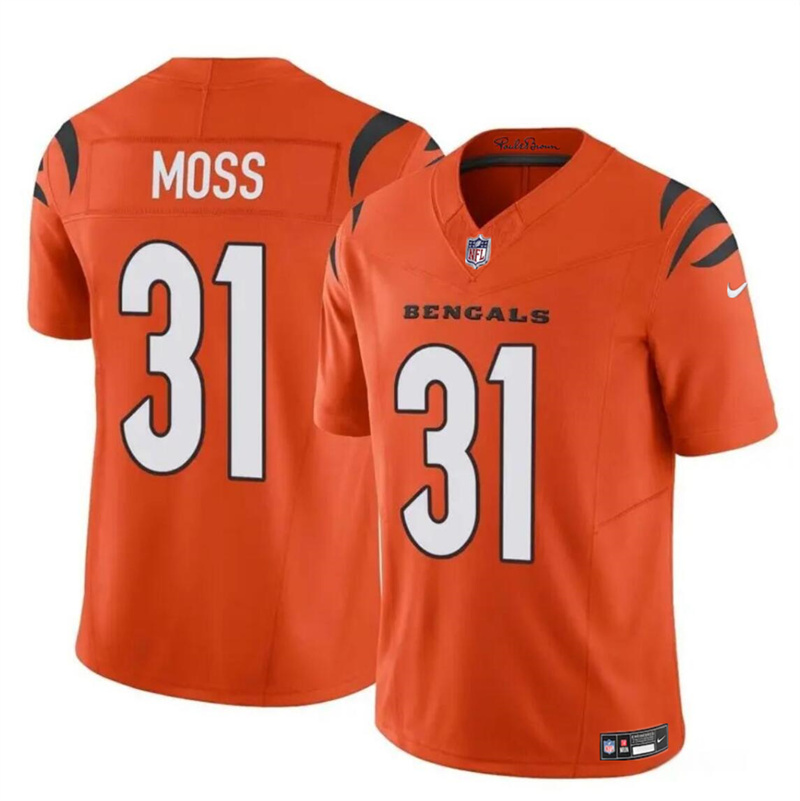 Youth Cincinnati Bengals #31 Zack Moss Orange 2024 F.U.S.E. Vapor Untouchable Limited Jersey