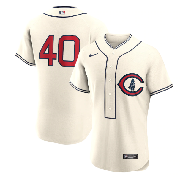 Men's Chicago Cubs #40 Willson Contreras 2022 Cream Field of Dreams Stitched Baseball Jersey Men's Chicago Cubs #40 Willson Contreras 2022 Cream Field of Dreams Stitched Baseball Jersey
