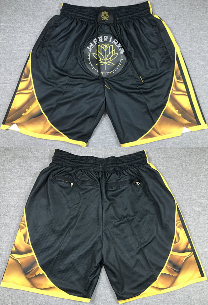 Men's Golden State Warriors Black City Edition Shorts(Run Small) Men's Golden State Warriors Black City Edition Shorts(Run Small)