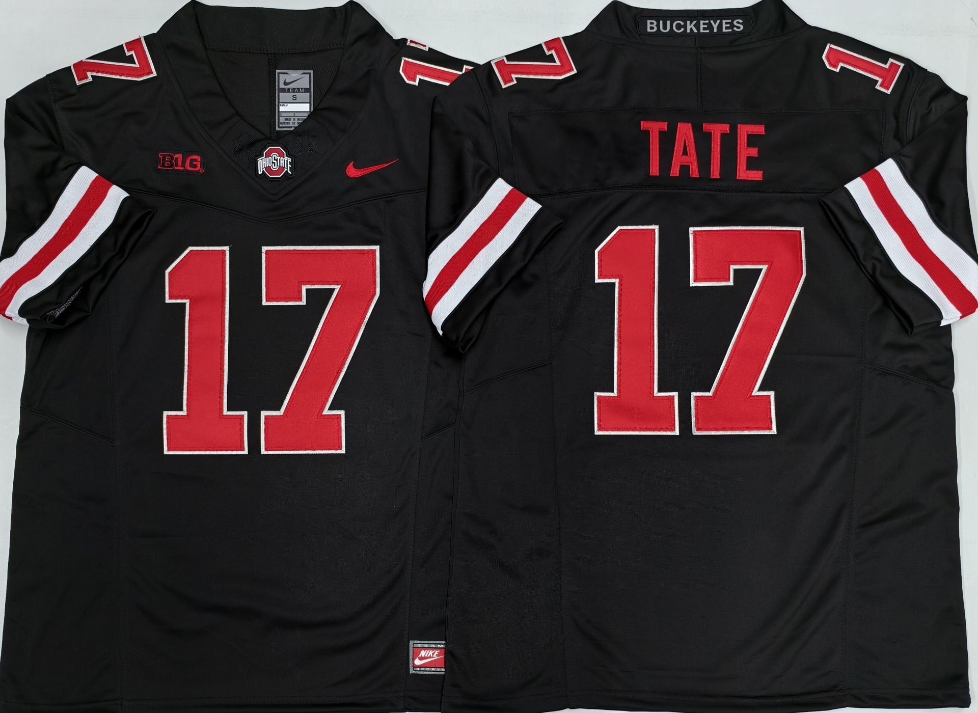Men's Ohio State Buckeyes #17 Carnell Tate Black 2025 F.U.S.E. Limited Stitched Jersey Men's Ohio State Buckeyes #17 Carnell Tate Black 2025 F.U.S.E. Limited Stitched Jersey