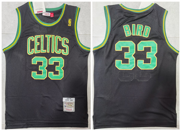 Men's Boston Celtics #33 Larry Bird Black Throwback Stitched Jersey Men's Boston Celtics #33 Larry Bird Black Throwback Stitched Jersey