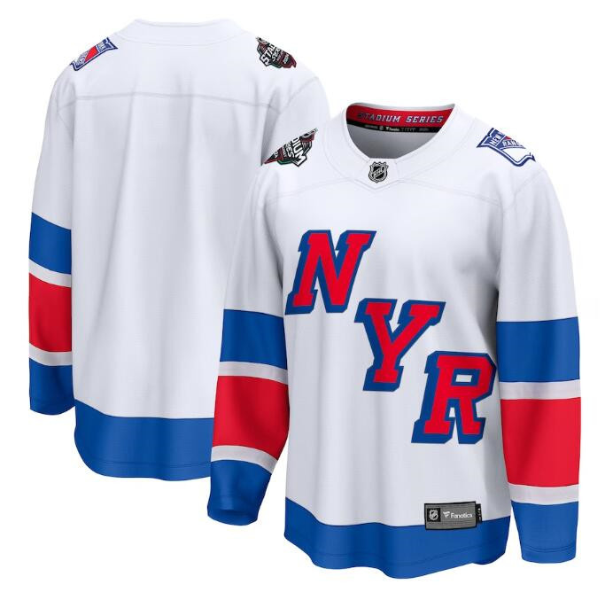Men's New York Rangers Custom White 2024 Stadium Series Breakaway Stitched Jersey Men's New York Rangers Custom White 2024 Stadium Series Breakaway Stitched Jersey