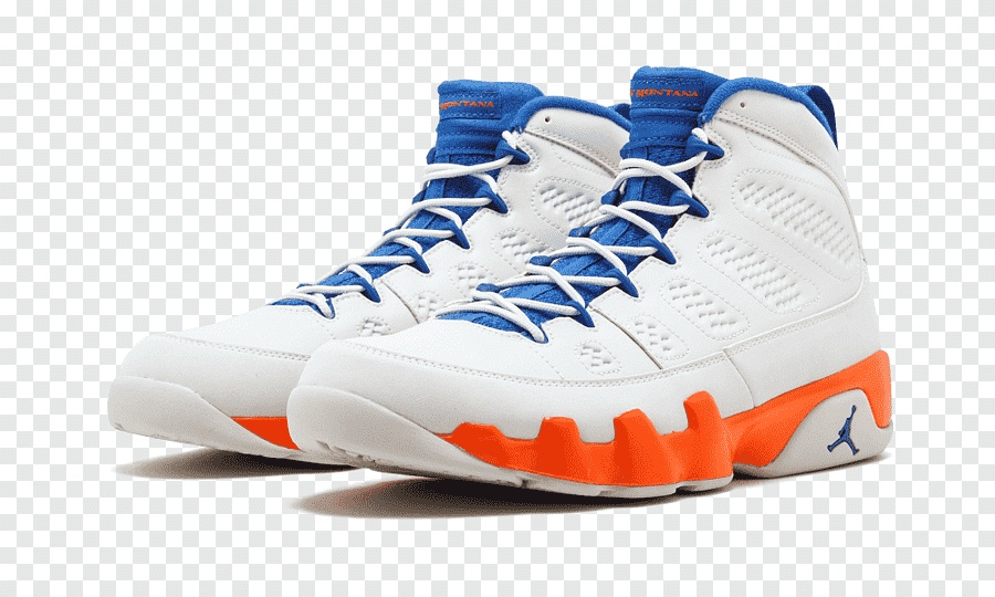 Men's Running weapon Air Jordan 9 White/Orange Retro Fontay Montana Knicks Shoes
