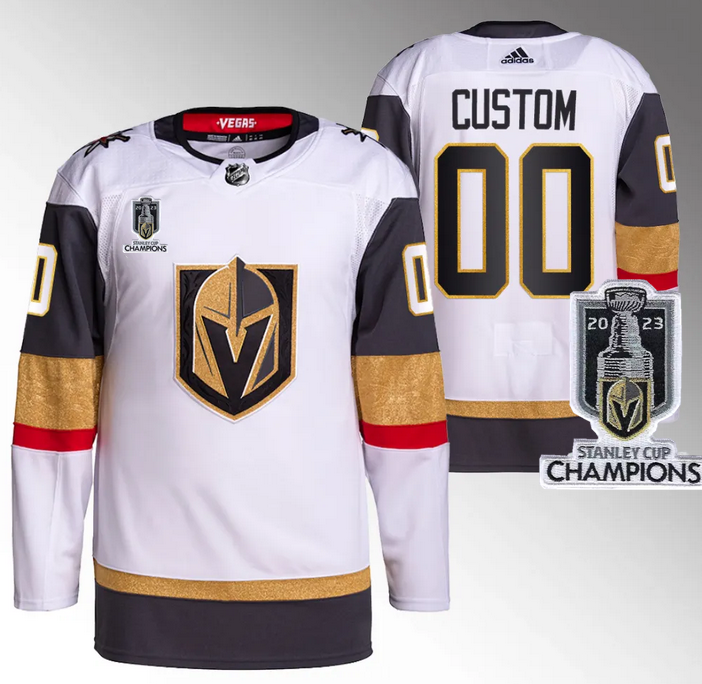 Men's Vegas Golden Knights Active Player Custom White 2023 Stanley Cup Champions Stitched Jersey Men's Vegas Golden Knights Active Player Custom White 2023 Stanley Cup Champions Stitched Jersey