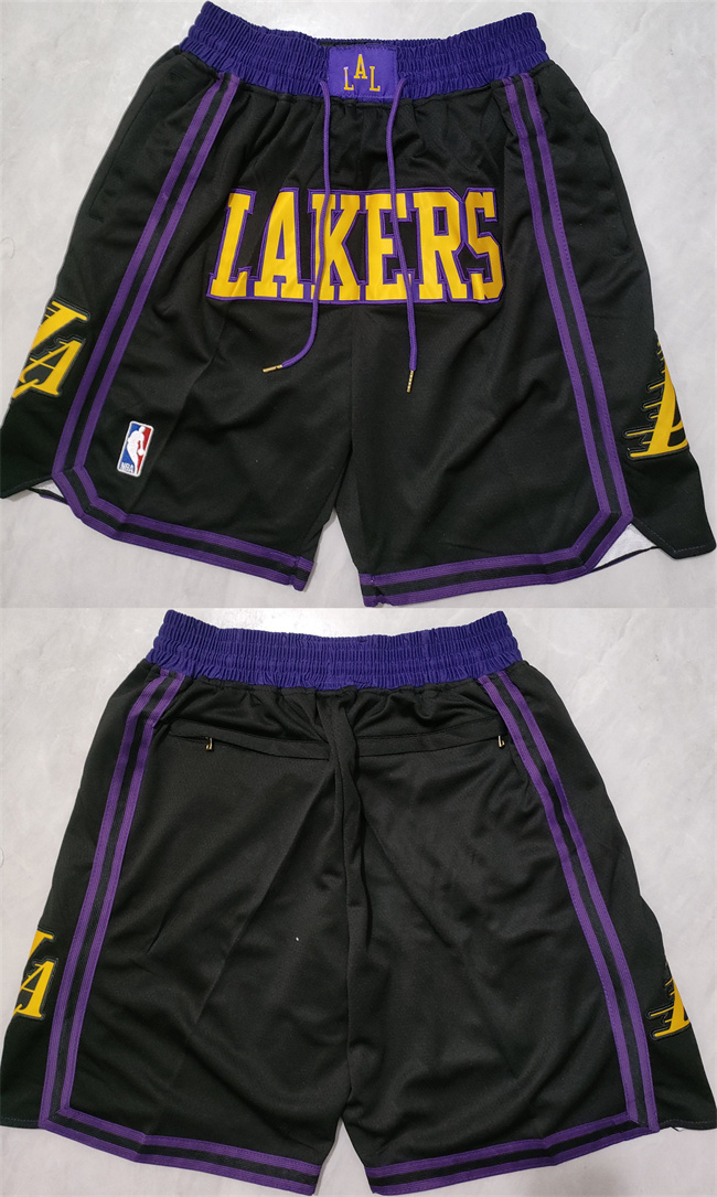 Men's Los Angeles Lakers Black Shorts (Run Small) Men's Los Angeles Lakers Black Shorts (Run Small)