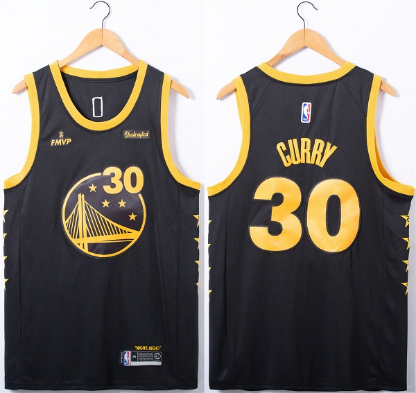 Men's Golden State Warriors #30 Stephen Curry Black FMVP Stitched Jersey Men's Golden State Warriors #30 Stephen Curry Black FMVP Stitched Jersey