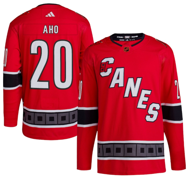 Men's Carolina Hurricanes #20 Sebastian Aho 2022/23 Reverse Retro Red Stitched Jersey Men's Carolina Hurricanes #20 Sebastian Aho 2022/23 Reverse Retro Red Stitched Jersey