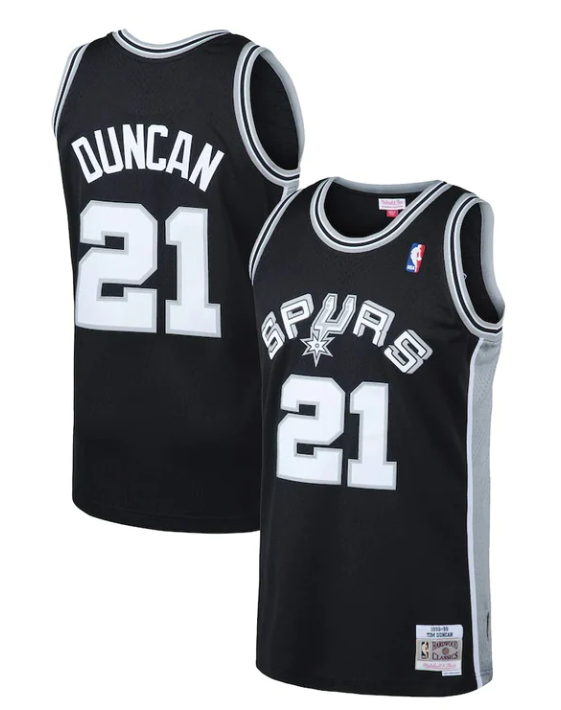 Men's San Antonio Spurs #21 Tim Duncan Black 1998-99 Throwback Basketball Jersey Men's San Antonio Spurs #21 Tim Duncan Black 1998-99 Throwback Basketball Jersey