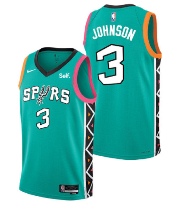 Men's San Antonio Spurs Active Player Custom Teal 2022 City Edition Swingman Stitched Jersey Men's San Antonio Spurs Active Player Custom Teal 2022 City Edition Swingman Stitched Jersey
