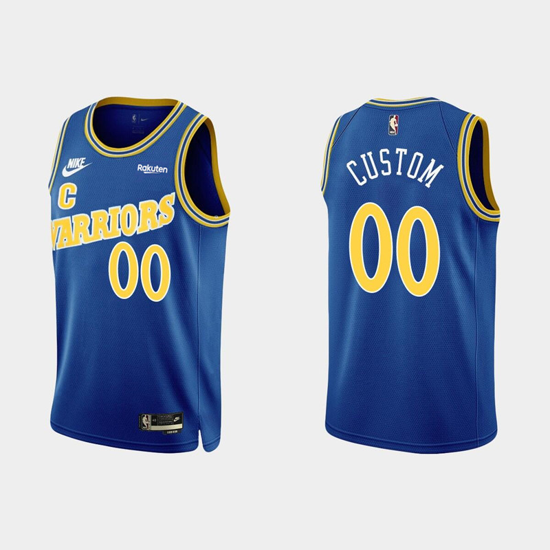 Men's Golden State Warriors Active Player Custom 2022 Classic Edition Royal Stitched Basketball Jersey Men's Golden State Warriors Active Player Custom 2022 Classic Edition Royal Stitched Basketball Jersey