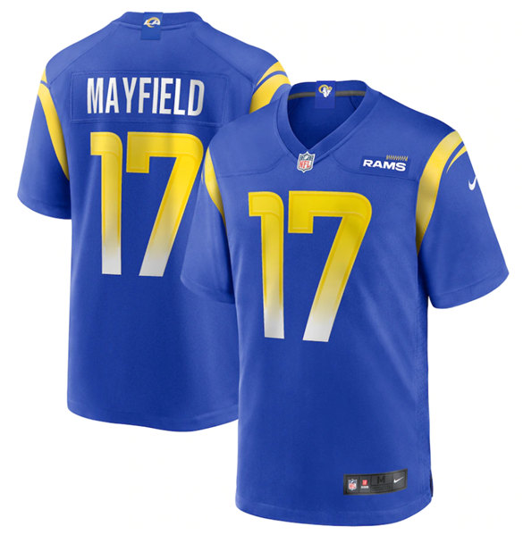 Youth Los Angeles Rams #17 Baker Mayfield Royal Stitched Game Jersey Youth Los Angeles Rams #17 Baker Mayfield Royal Stitched Game Jersey
