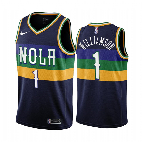 Men's New Orleans Pelicans #1 Zion Williamson 2022/23 Black City Edition Stitched Basketball Jersey Men's New Orleans Pelicans #1 Zion Williamson 2022/23 Black City Edition Stitched Basketball Jersey